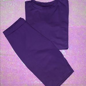 Purple Shorts Set